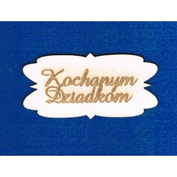 Kochanym Dziadkom 7x3,5cm tabliczka ozdobna / BEERMATA, tekturka #1,5mm/grawer Dzień Babci, Dziadka,  birmata